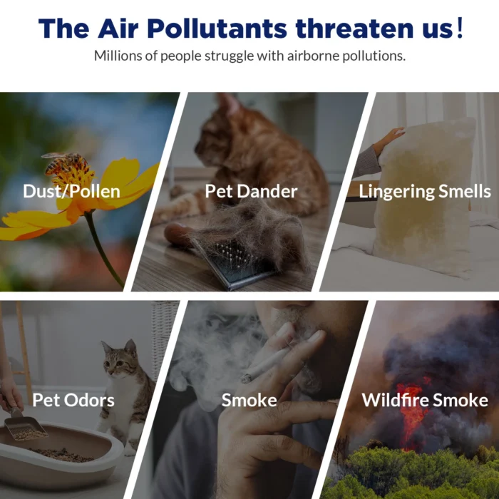 Home True HEPA Air Purifier Large Room Air Cleaner for Allergies Smoker Pet Dust - Image 6