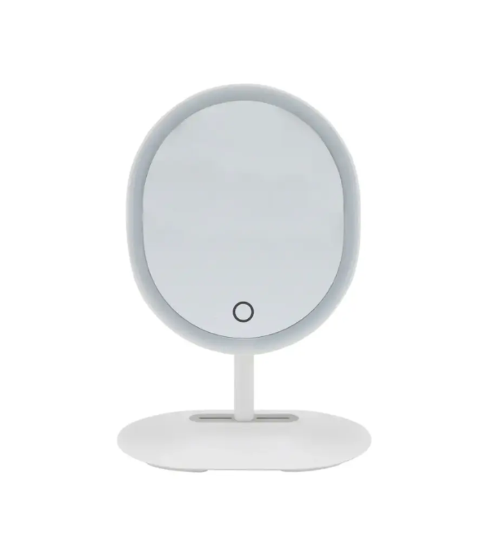 Glo-Tech - Oval Rechargeable LED Miror - White