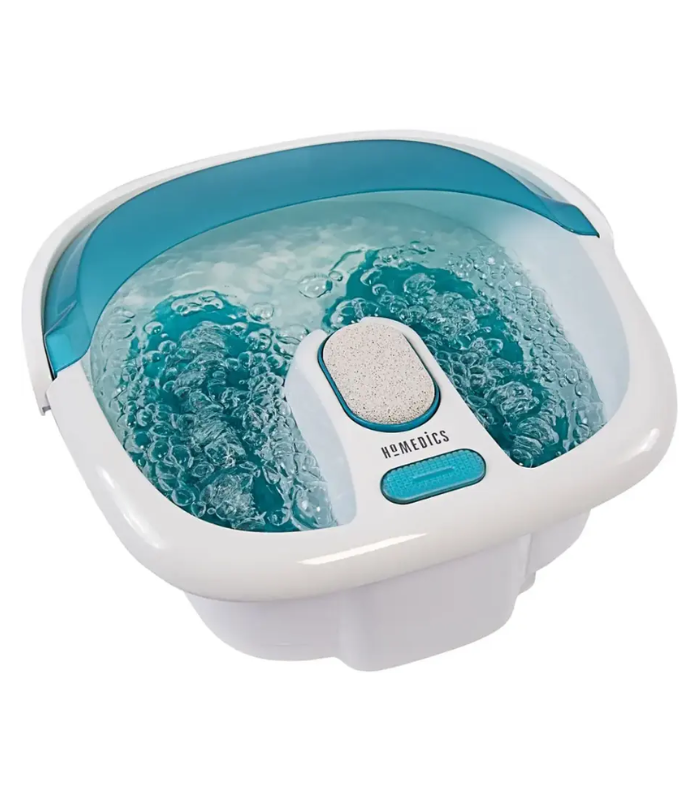 Homedics - Bubble Foot Spa with Heat Boost Power - White/Gray