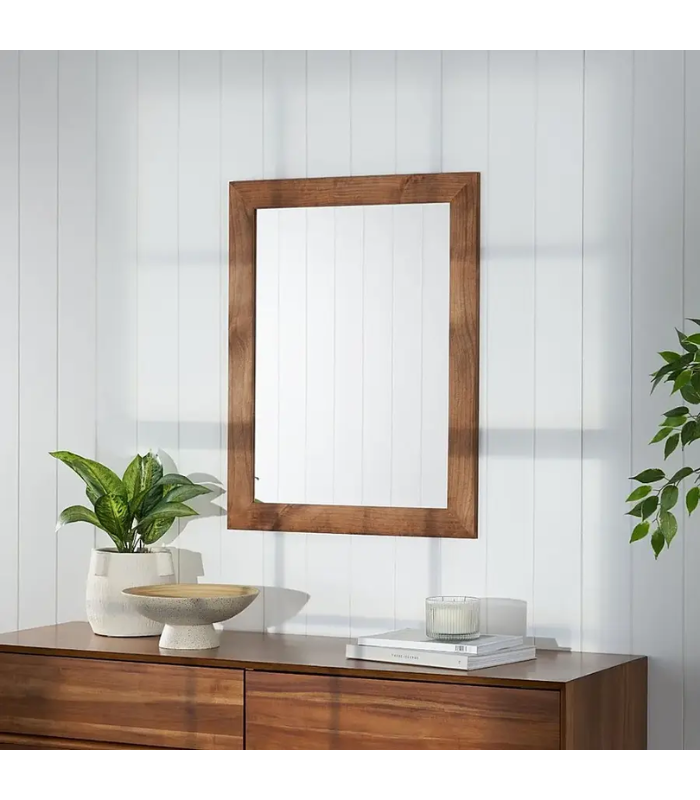 TRINITY - DRAKESTONE 24x31 Farmhouse Vanity Mirror - Walnut
